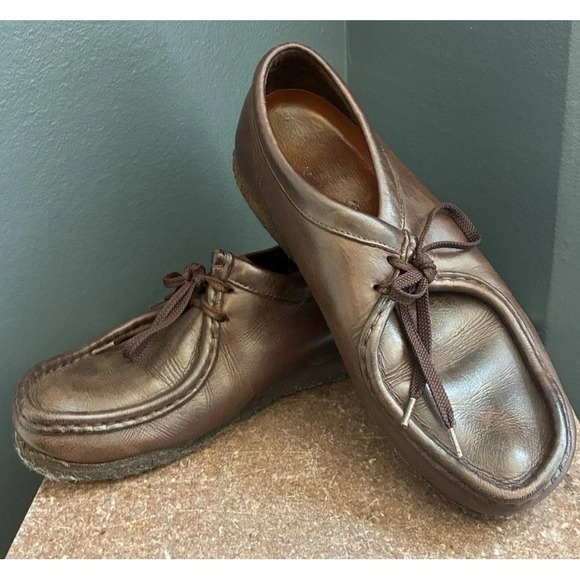 The Unbranded Brand Other - Classic Brown Leather Wallabee Style Shoes Moccasin Toe Lace Up - Size 9.5